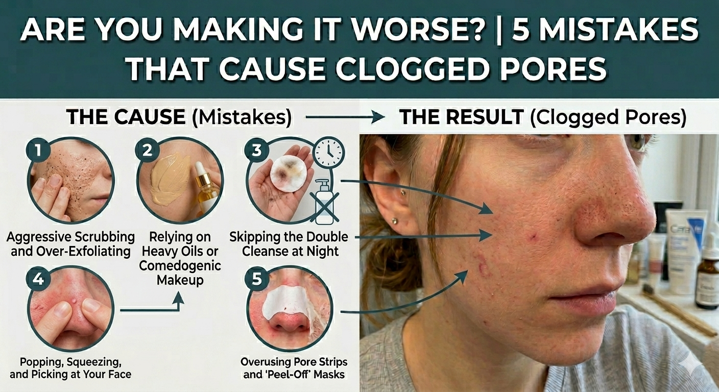 Are You Making It Worse? 5 Mistakes That Cause Clogged Pores