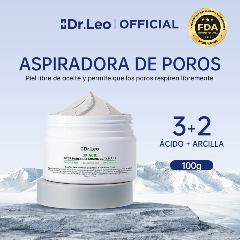 【Preventa】Mascarilla de Arcilla con 3 Ácidos para Limpieza Profunda de Poros