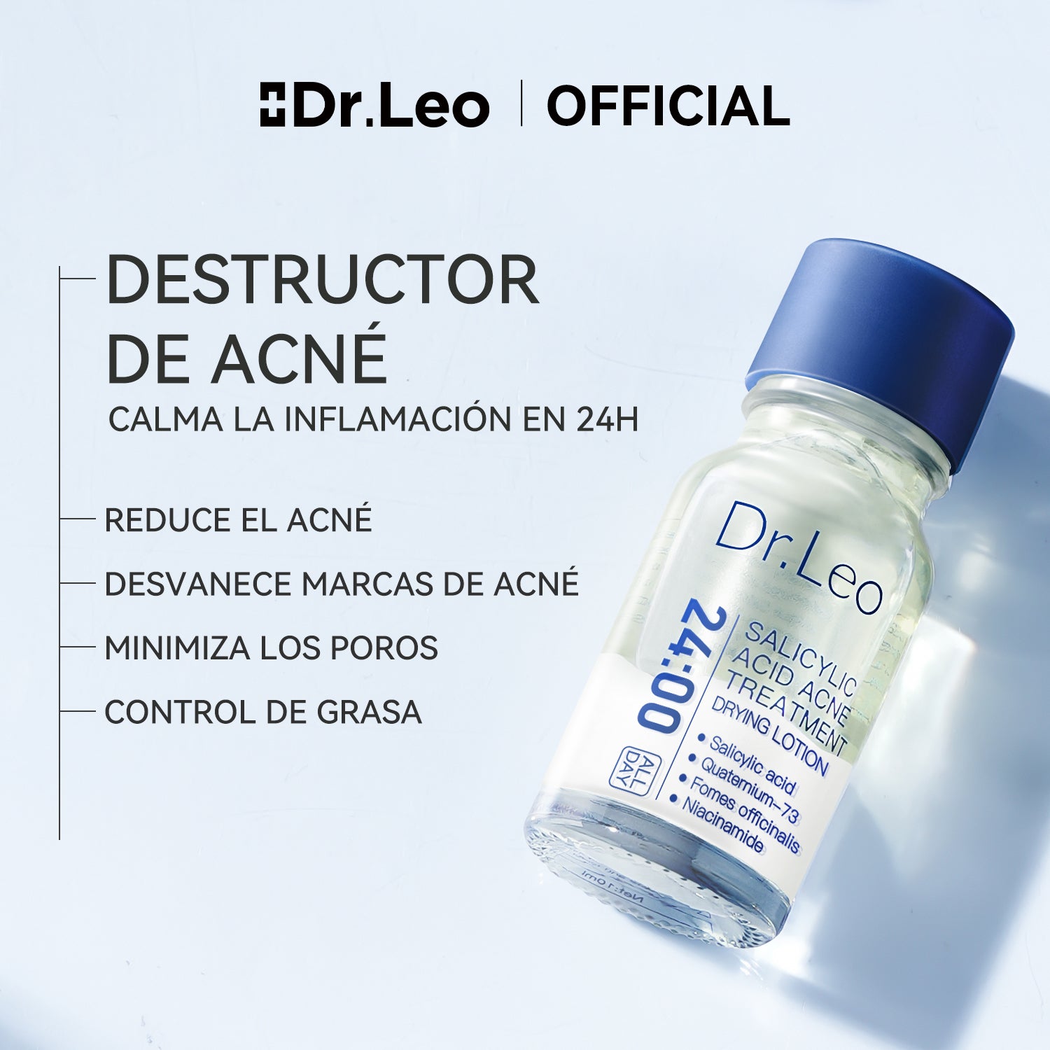 【Preventa】Loción secante para el tratamiento del acné con ácido salicílico del Dr. Leo