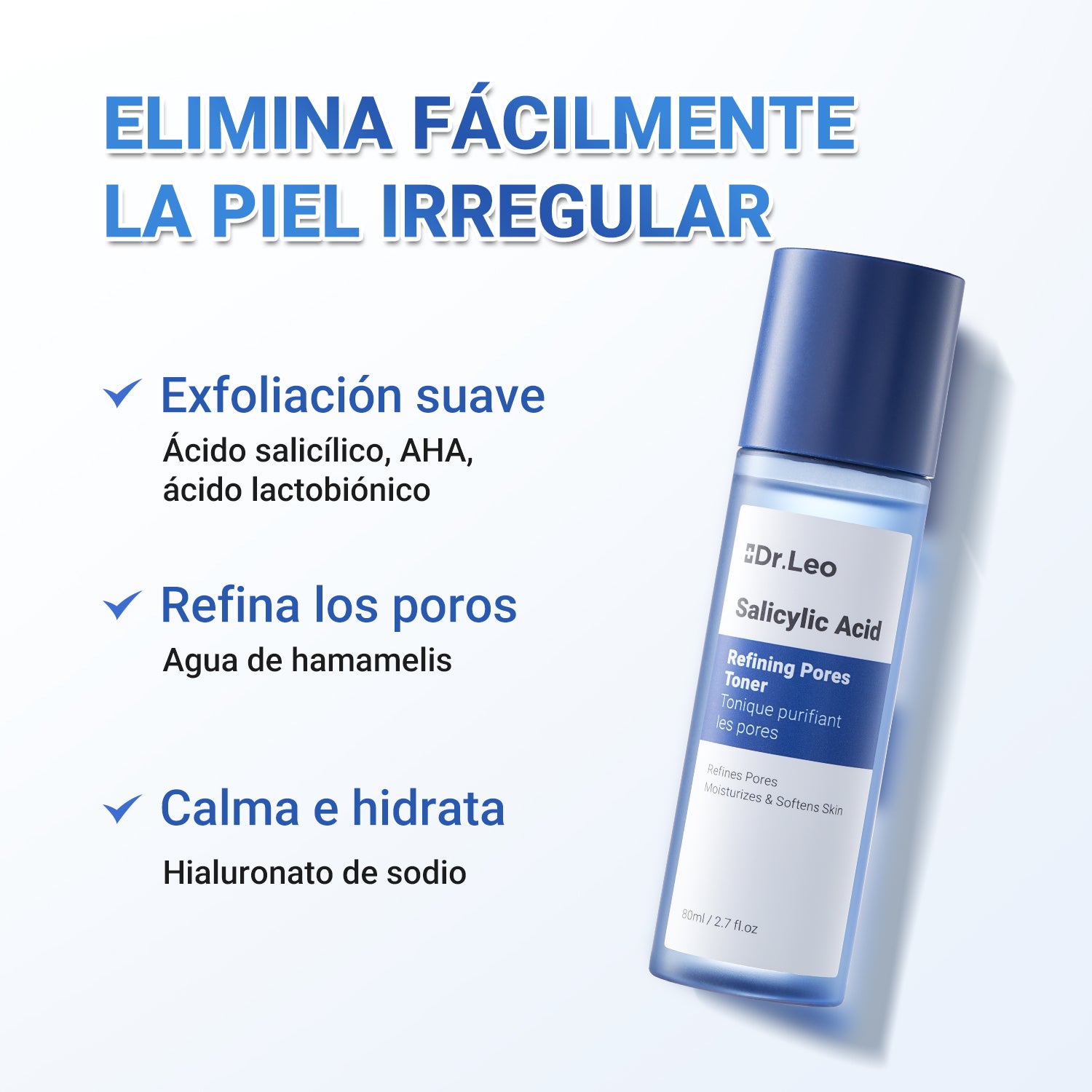 Tónico de ácido salicílico para refinar poros