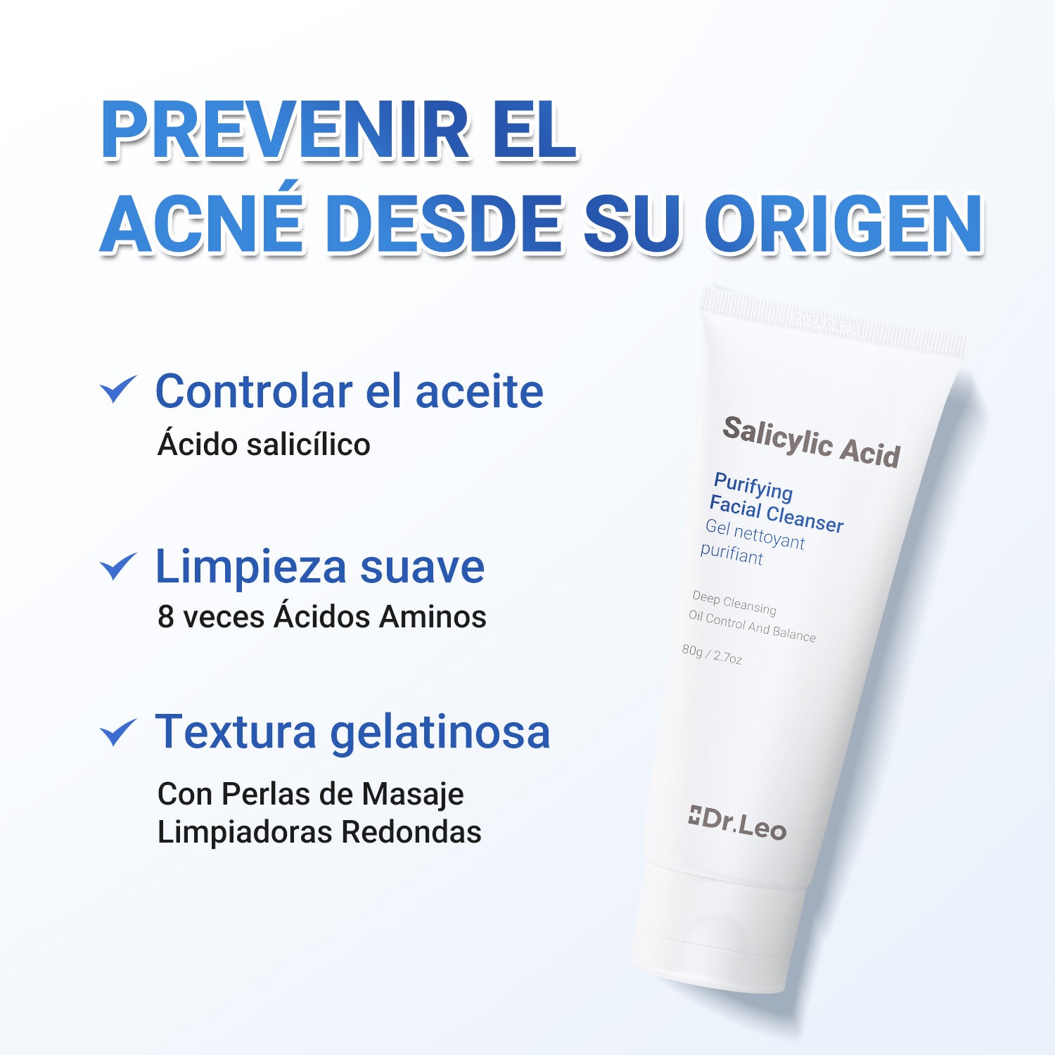 【En Preventa】Gel Limpiador Facial Purificante con Ácido Salicílico