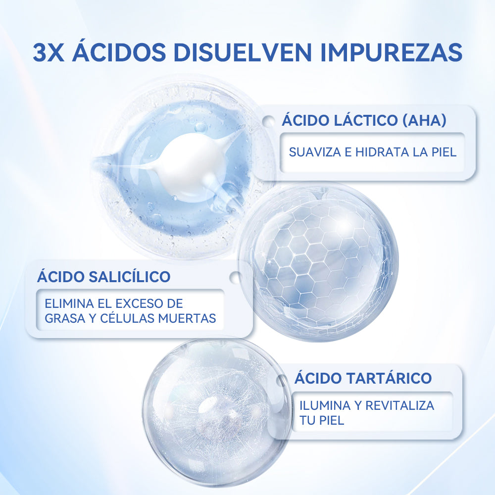 【Preventa】Mascarilla de Arcilla con 3 Ácidos para Limpieza Profunda de Poros