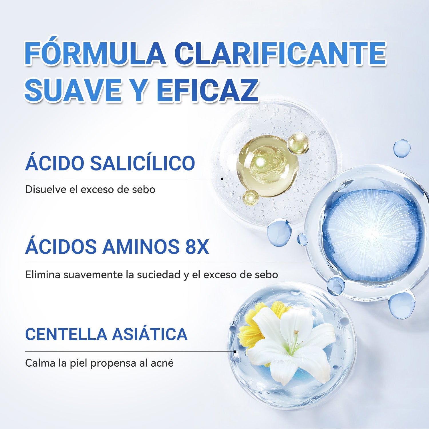 【En Preventa】Gel Limpiador Facial Purificante con Ácido Salicílico
