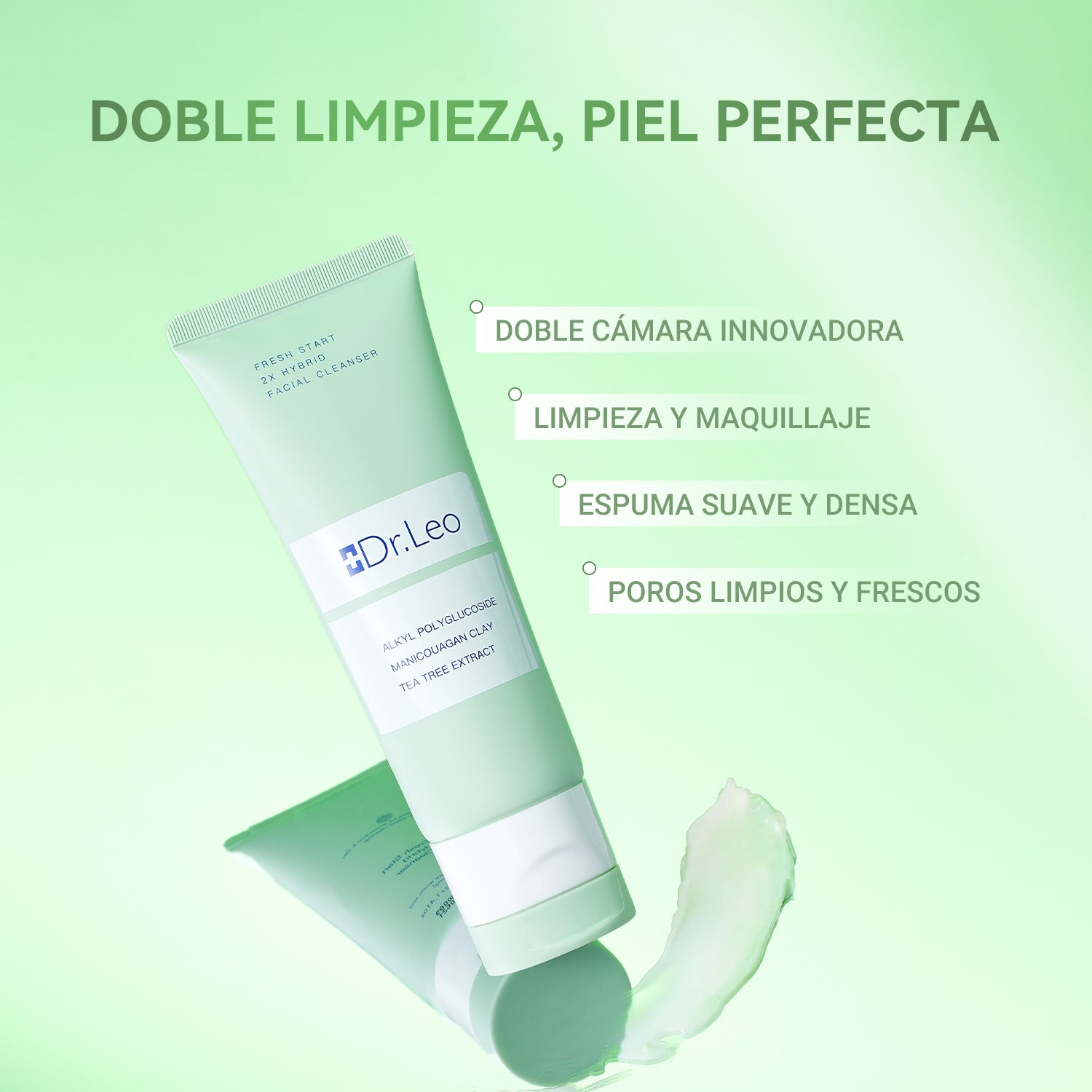 Set antiacné de 3 pasos (Mascarilla de arcilla + Loción secante + Limpiador facial de doble tubo)