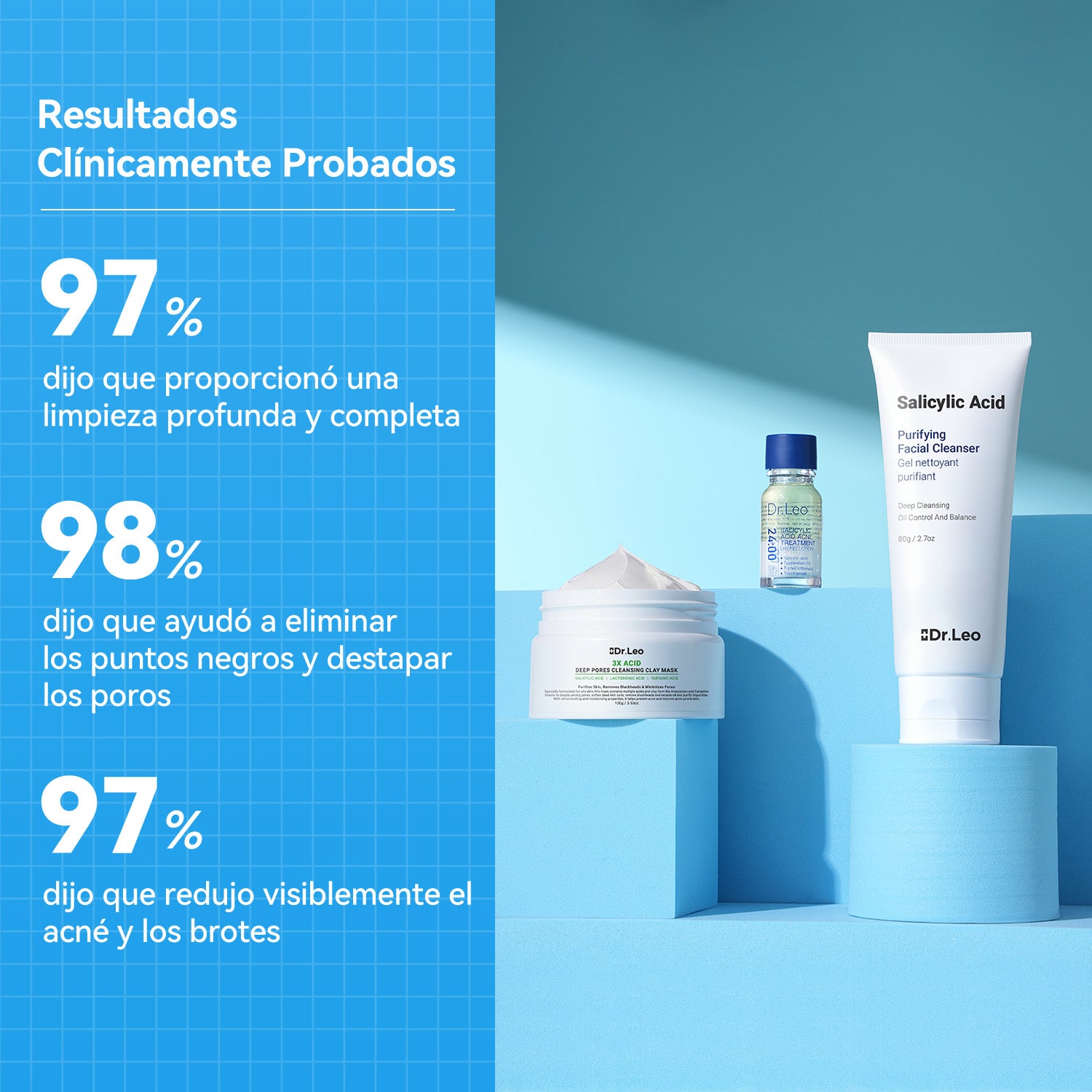 【Envío Gratis】Set antiacné de 3 pasos