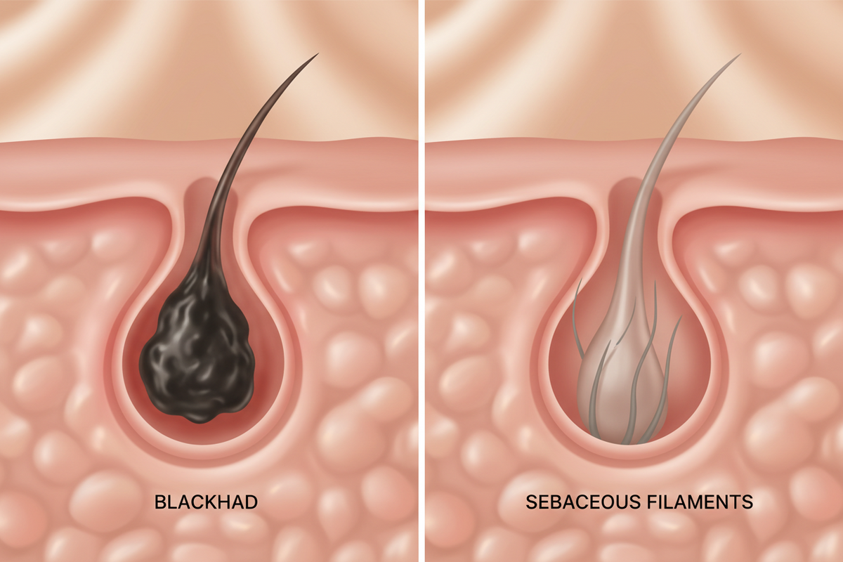 Blackheads vs. Sebaceous Filaments: How to Tell the Difference