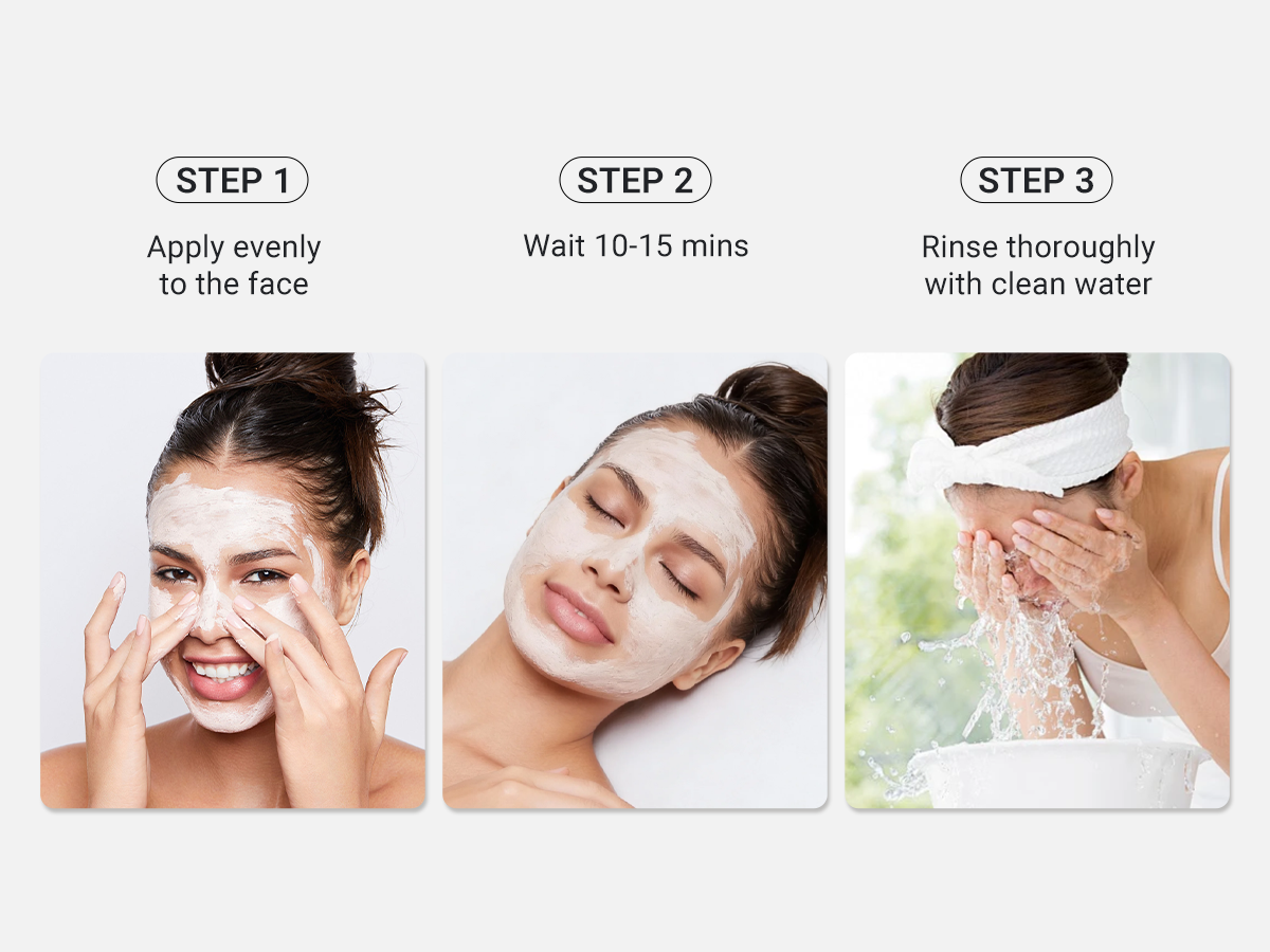 How to use Amazonian White Clay Mask