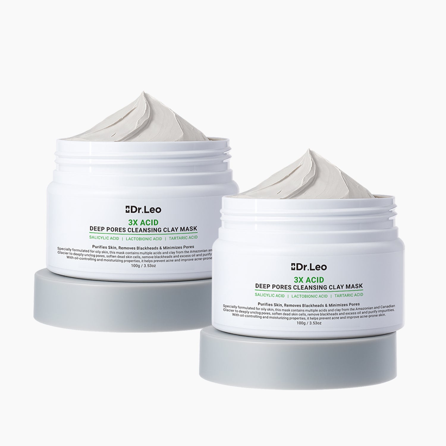 [2 PCS] Amazonian White Clay Mask