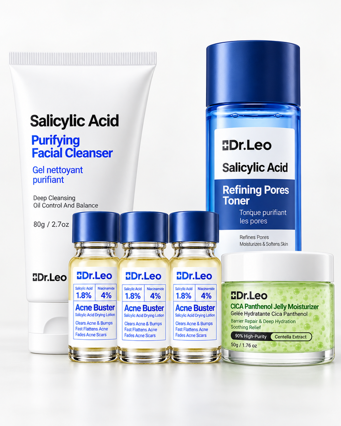Los productos de Dr. Leo están creados pensando en la piel con tendencia al acné.