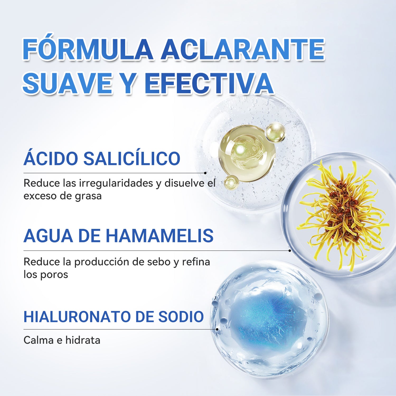 Tónico de ácido salicílico para refinar poros