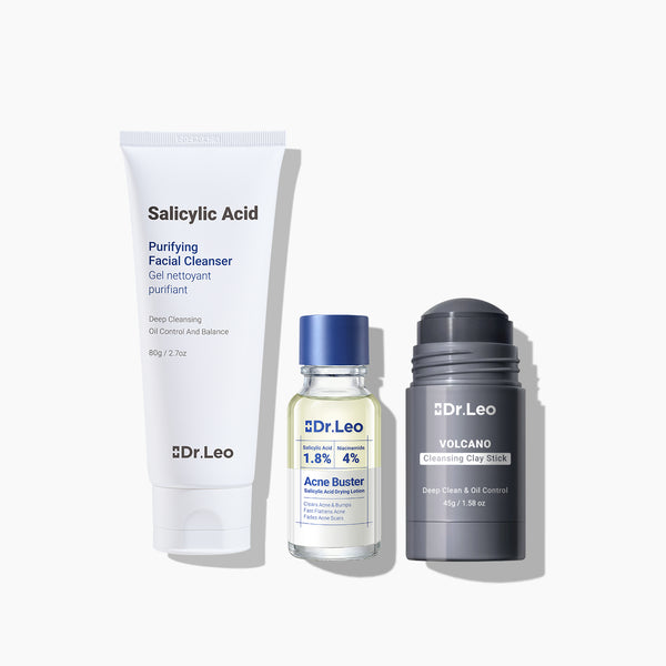 3-Step Acne Control Routine (Cleanser + Cleansing Clay Stick + Drying Lotion Plus)