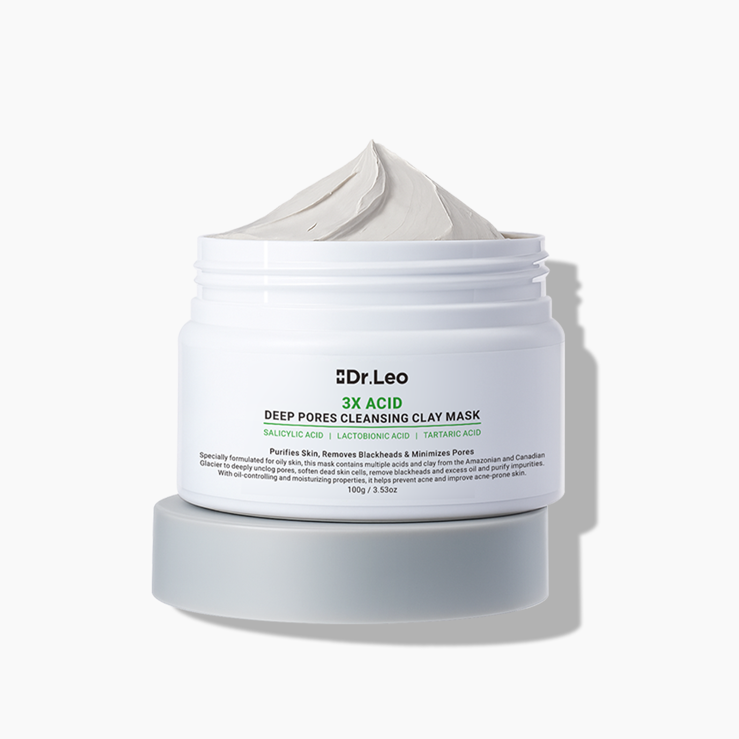 Mascarilla de arcilla purificadora y limpiadora profunda de poros Amazon White de Dr. Leo